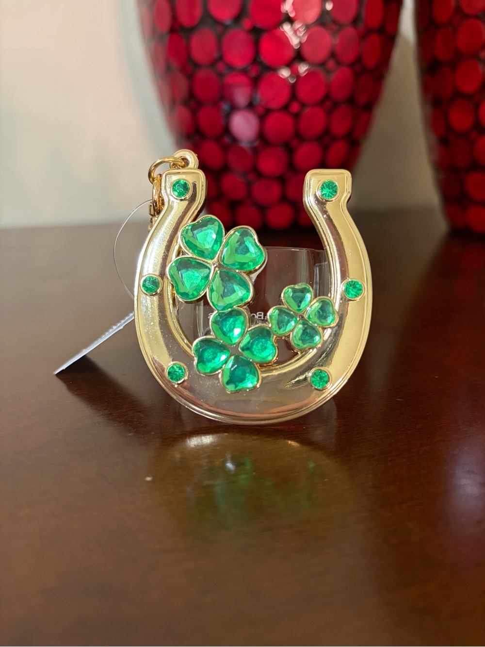 Bath & Body Works Lucky Horseshoe & Clovers PocketBac Holder NWT